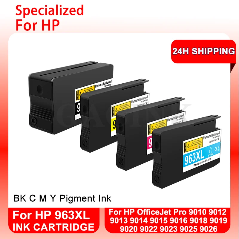 

963XL Compatible Ink Cartridge With Pigment Ink For HP OfficeJet Pro 9010 9012 9013 9014 9015 9016 9018 9019 9020 9022 9023