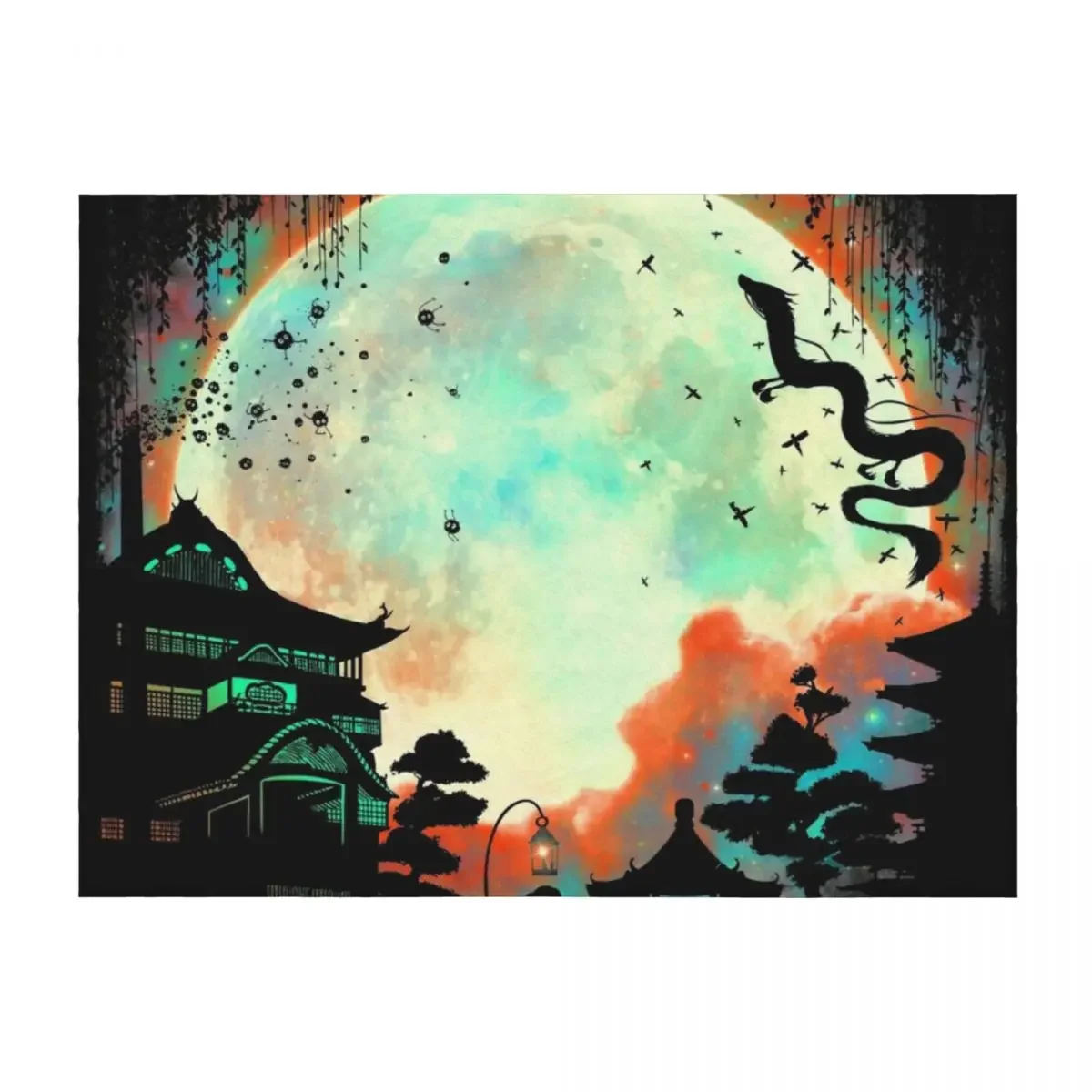 

Thermal Moon Throw Blanket Soft Plaid Giant Sofa Luxury Designer Hair Blankets