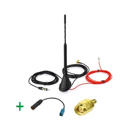 Superbat Amplified DAB/DAB+Car Radios Aerial Roof Mount Antenna and DAB Antenna Adapter for Alpine DAB