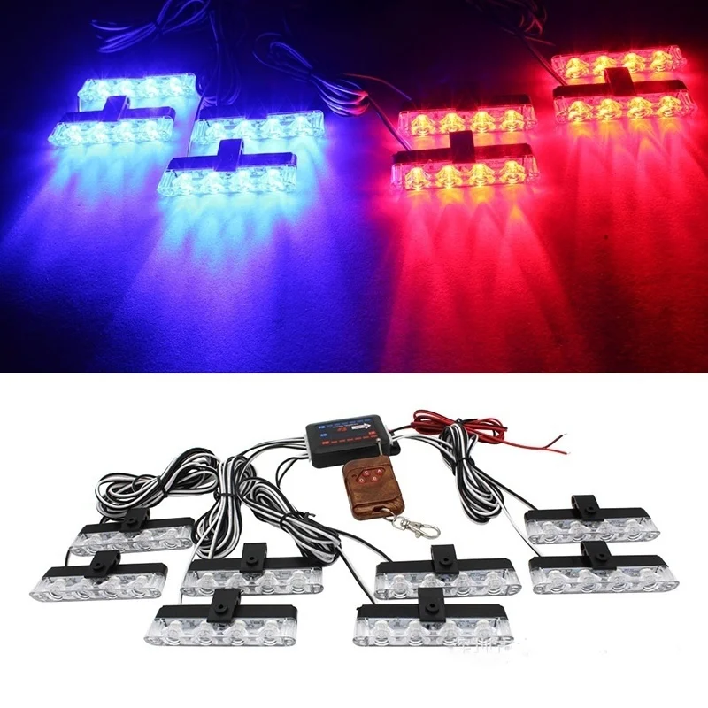 16 LED Strobe Light Wireless Car Emergency Flashing Light Car LED 12V Trailer Truck Strobos Police Warning Light Auto Diode Lamp