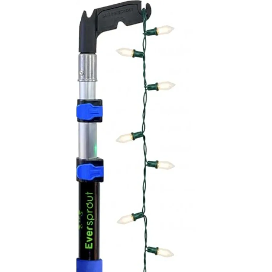 

Усиленная телескопическая штанга 15 футов для установки и подвешивания гирлянд, кормушек для птиц, для работы на высоте