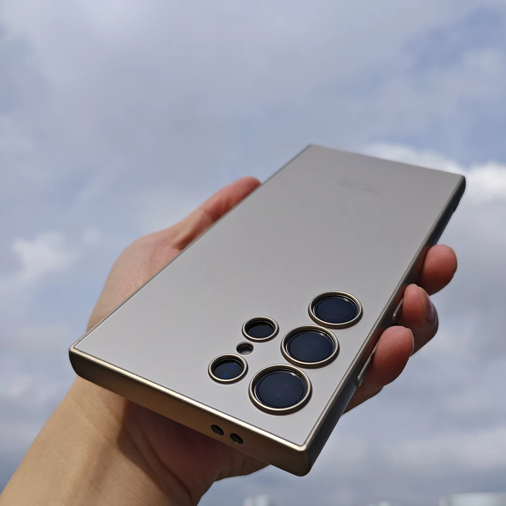 サムスンギャラクシーs23,s24,s25 ultra,ファッショナブルなpc,s24ultra,s25ultra,オリジナル用の保護チタンフォンケース