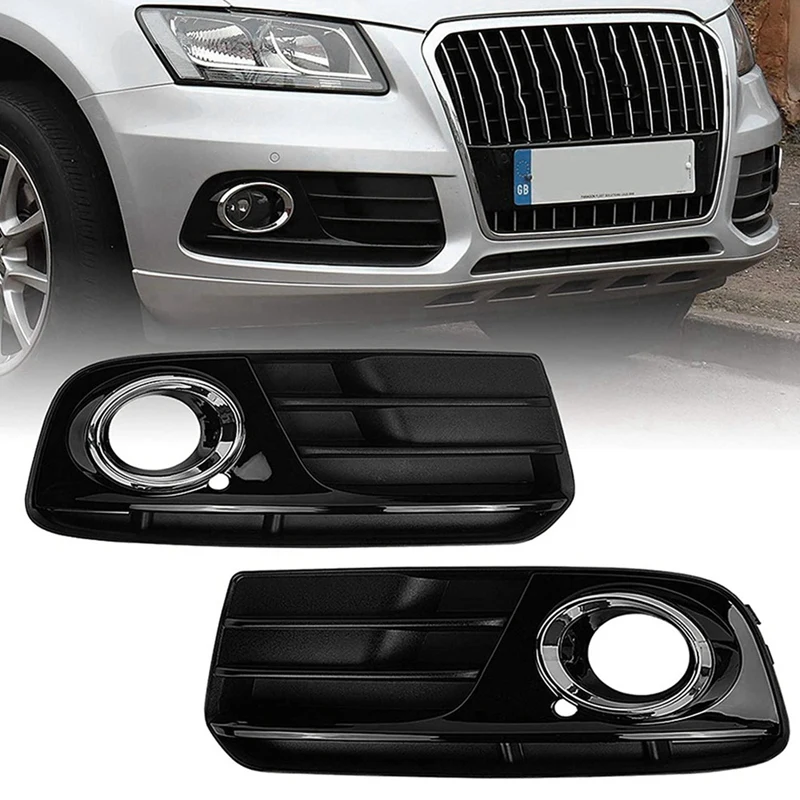 8R0807681M 8R0807682J Front Bumper Lower Mesh Grille Front Bar Fog Lamp Cover Automotive For  Q5 2013-2015 Spare Parts