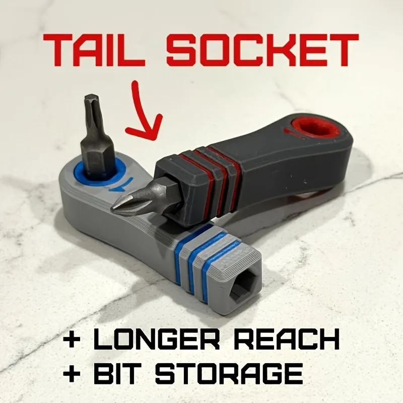 Mini tournevis à cliquet de poche imprimé en 3D, est à la fois un outil manuel pratique, un accessoire pour tournevis et un accessoire pour outils manuels