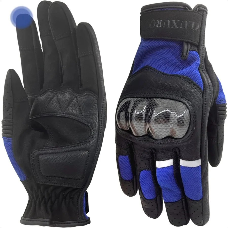 

Мужские мотоциклетные кожаные перчатки с жесткими костяшками, защищенные легкие и удобные