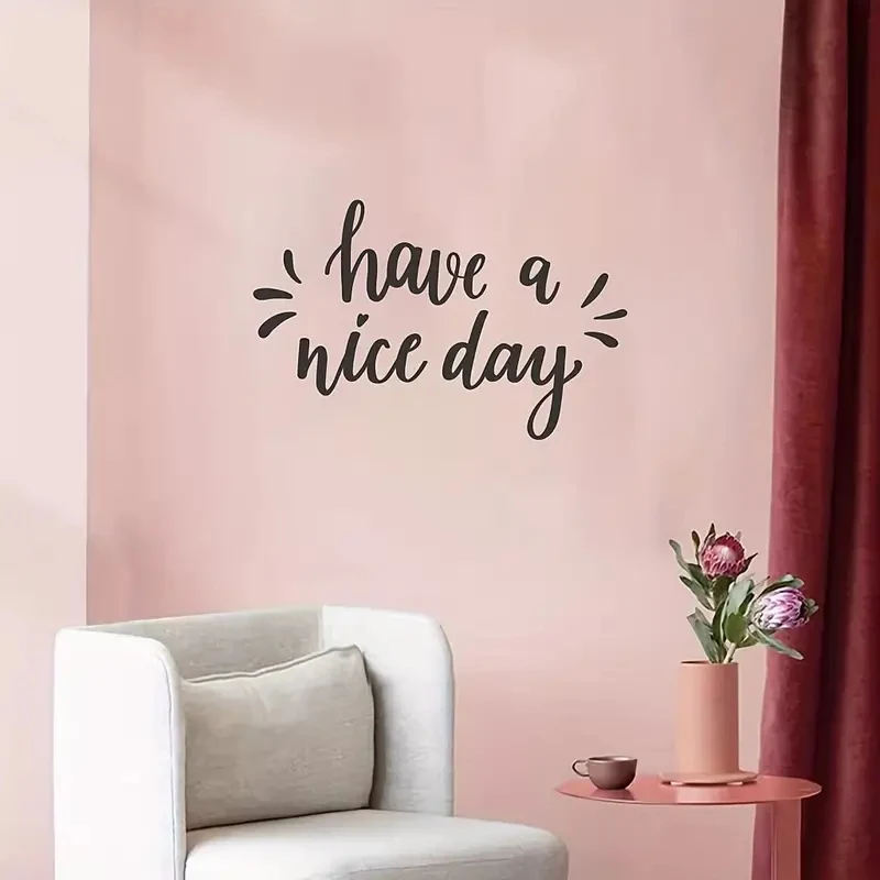 1pc English Font Wall Stickers, Inspirational Slogans And Murals, Living Room, Caf É Self-adhesive And Detachable Wall Stickers