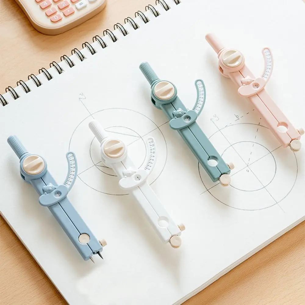Nieuwe Plastic Digitale Cirkelvormige Gauge Multifunctionele Morandi Geschaalde Cirkelvormige Schoolbenodigdheden Opstellen Wiskundige Geometrie Tools