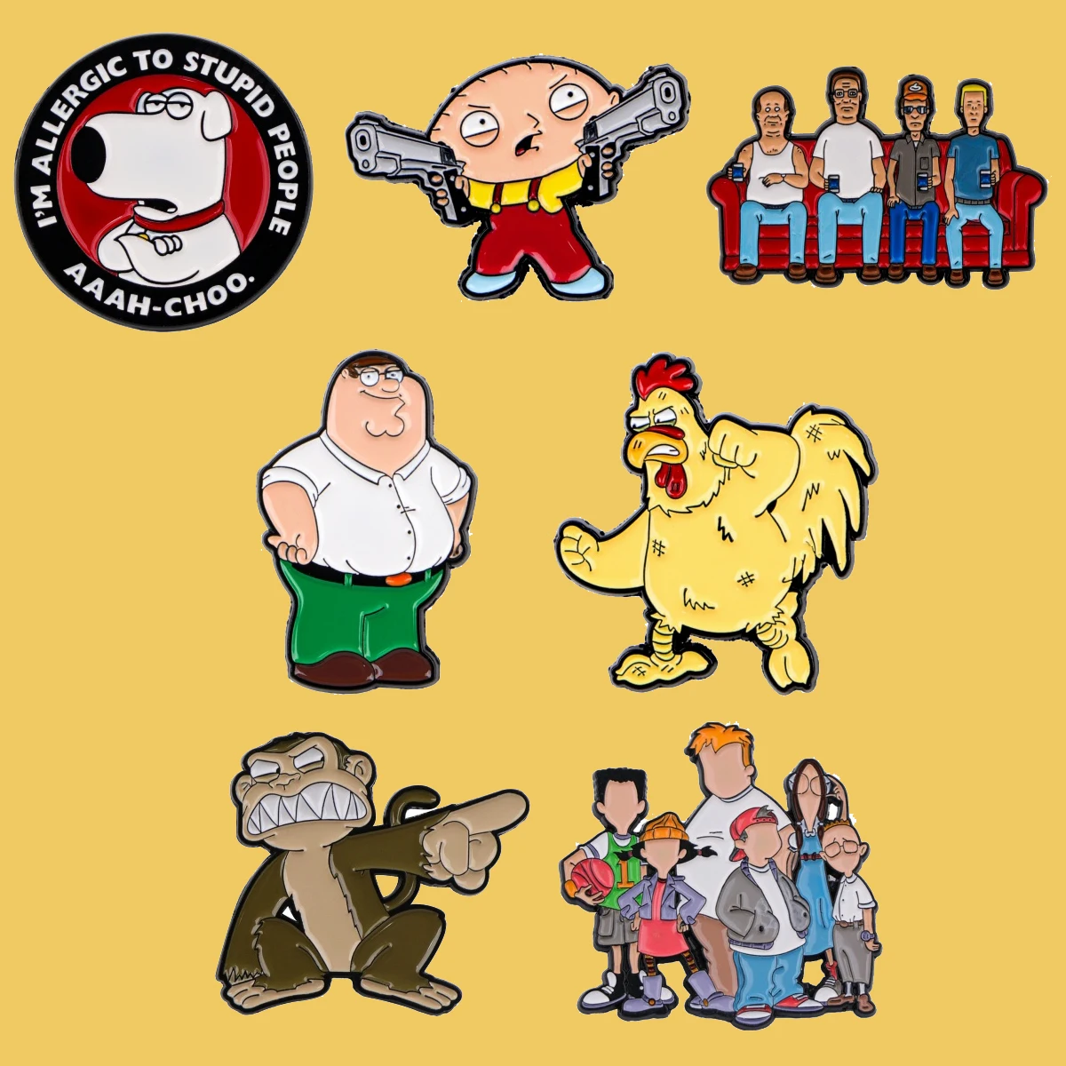 Cartoon Familie Emaille Pin Broschen für Frauen Männer Revers Pin Rucksack Taschen Abzeichen Freunde Geschenke Kleidung Zubehör