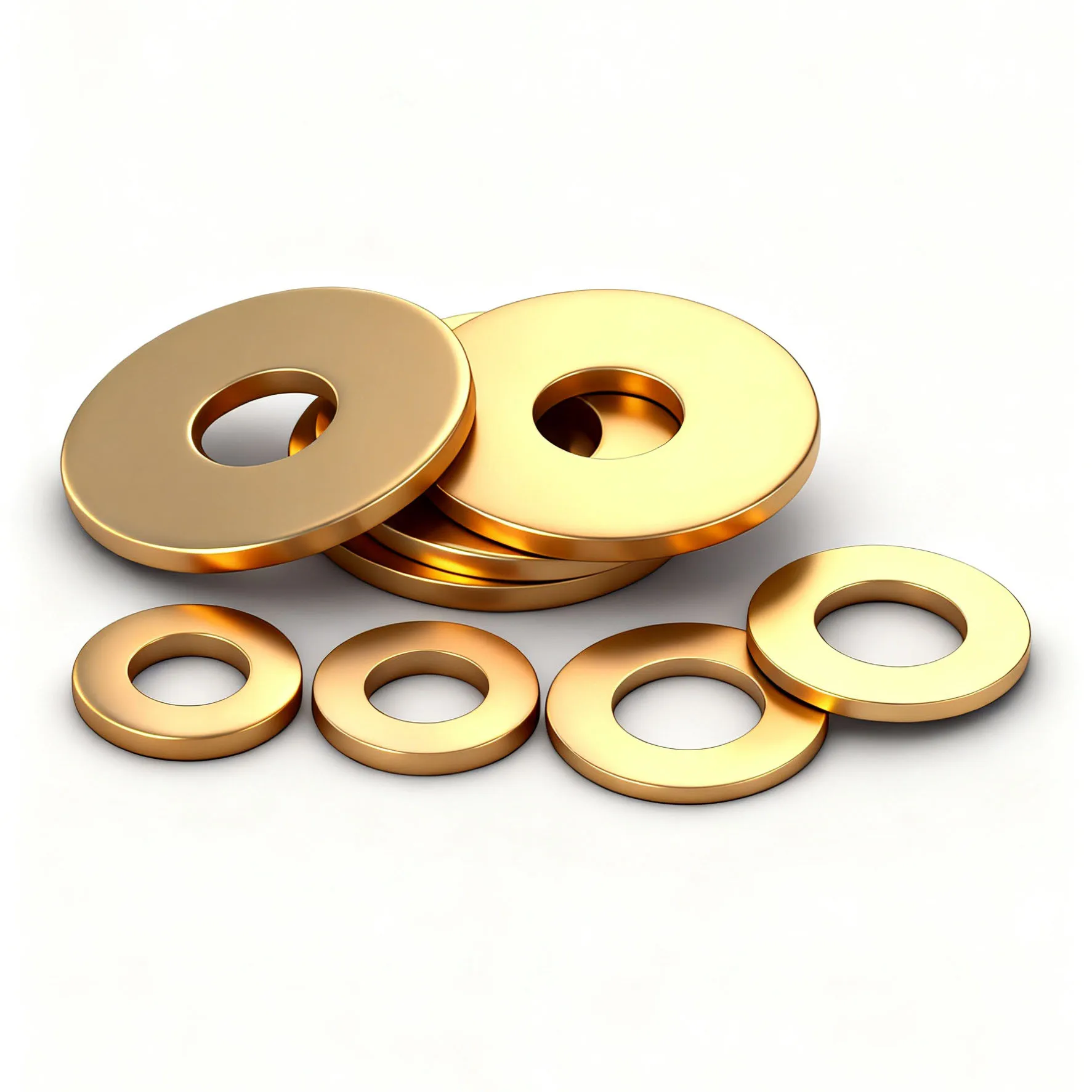Brass Flat Washer M3 M4 M5 M6 M8 M10 M12 M14 M16 M18 M20 Solid Brass Gasket Shim Copper Metal Meson Pad Spacer