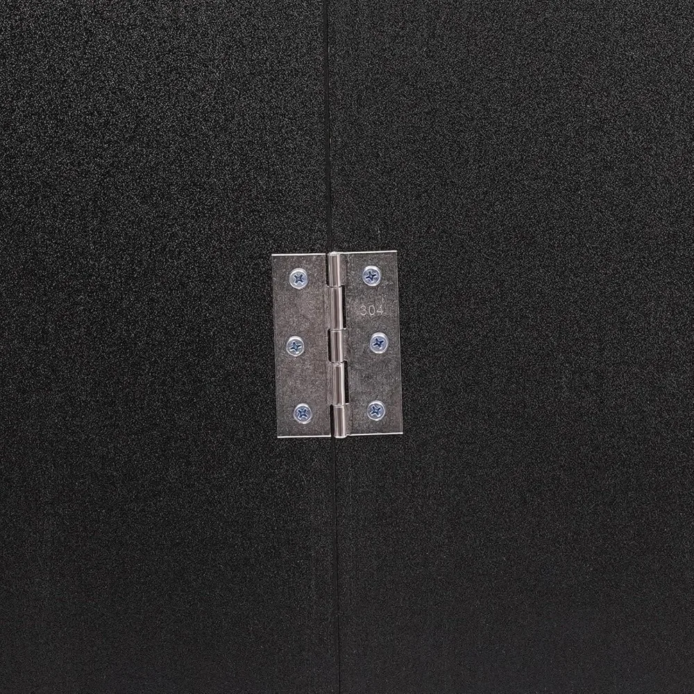 Meja Lipat Portabel - Kapasitas 110 lbs untuk Acara Luar Ruangan dan Dalam Ruangan, Pernikahan, dan Katering (Hitam)