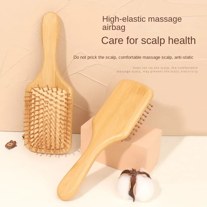 Premium Wooden Bamboo Scalp Massage Comb Hair Brush Improve Hair Growth Wood hairbrush Prevent Hair Loss Comb Bamboo Comb Teeth