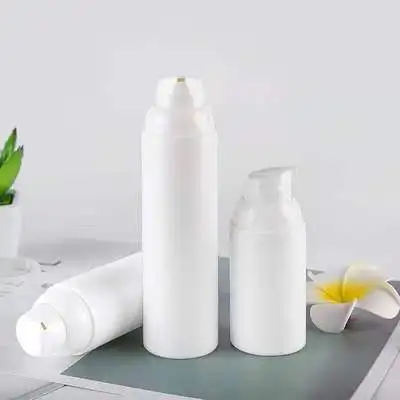 15ml 30ml 50ml Empty Plastic Cosmetic Bottle Travel Liquid Bottles White Airless Pump Vacuum Toiletries Container