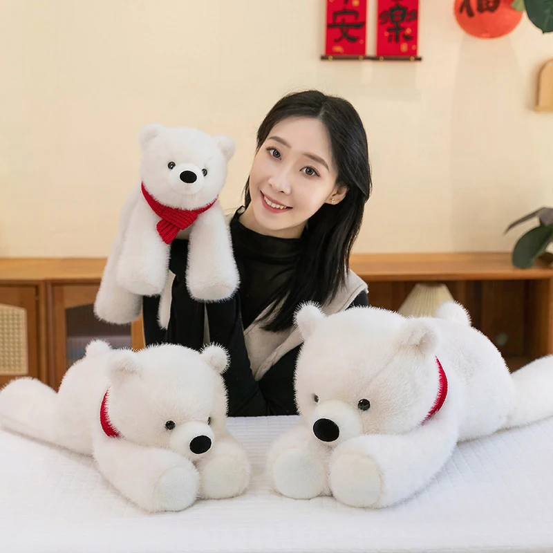 

Cute Kawaii Plush Toy Polar Bear Stuffed Doll for Kids Birthday Gift Cute Cuddly Teddy Bear for Girlfriend Valentines Day