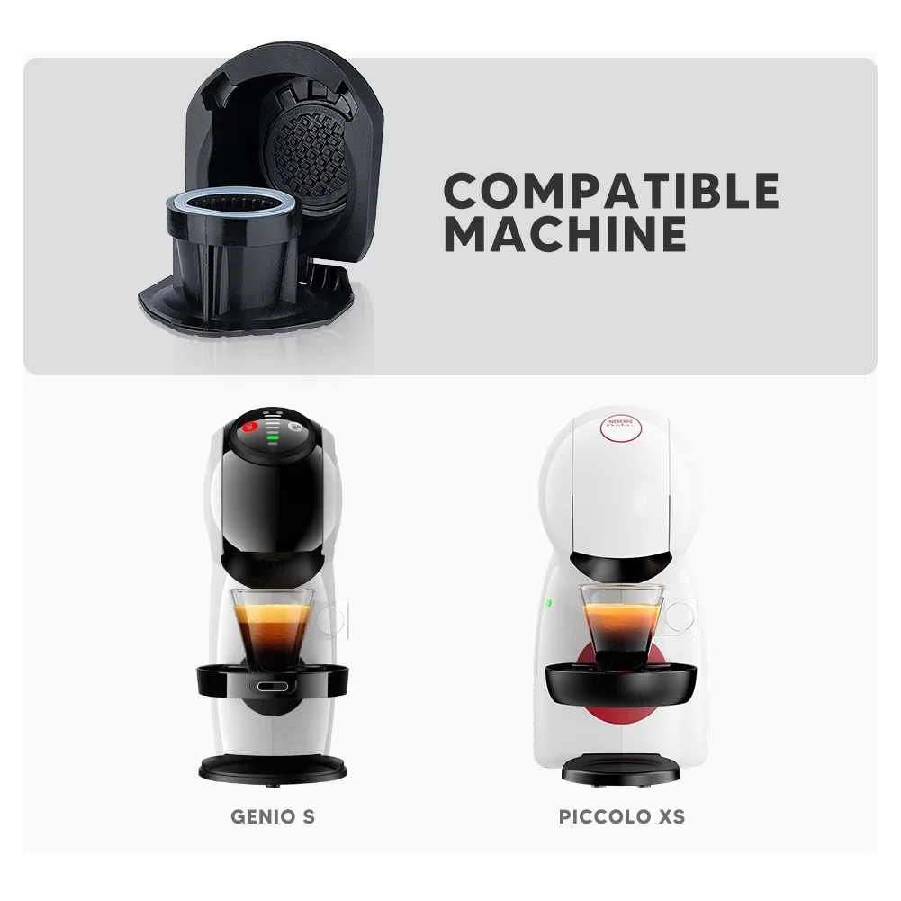 حامل تحويل محول كبسولة مسحوق القهوة القابل لإعادة الاستخدام لمجموعة القهوة الاحترافية Nespresso Piccolo XS/Genio S