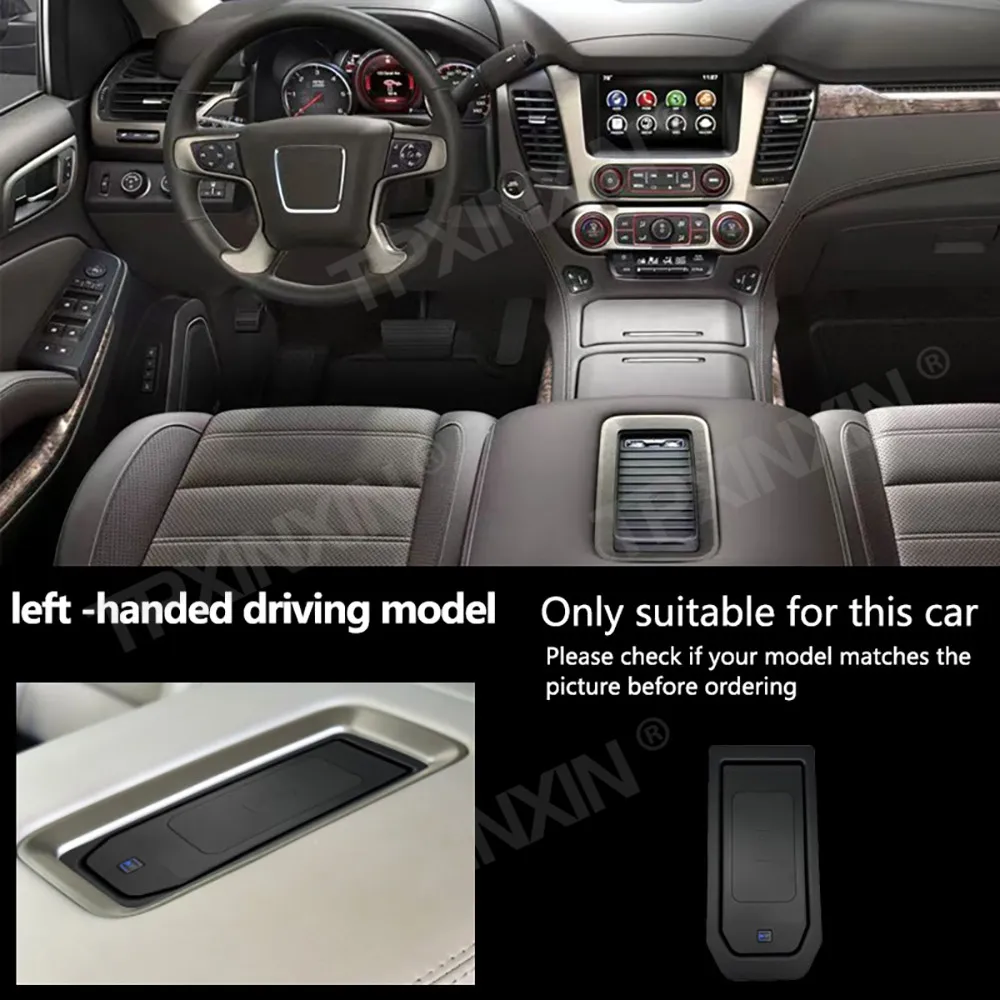 For GMC Sierra 2020-2022 Quick QI Car Wireless Charger Fast Charging Intelligent Infrared Mobile Phone Dashboard