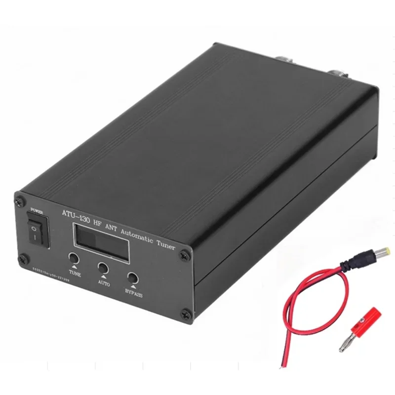 A73T ATU-130 200W 마이크로 단파 자동 안테나 튜너 1.8-50Mhz 10-15VDC 유기 발광 다이오드 디스플레이 탑재