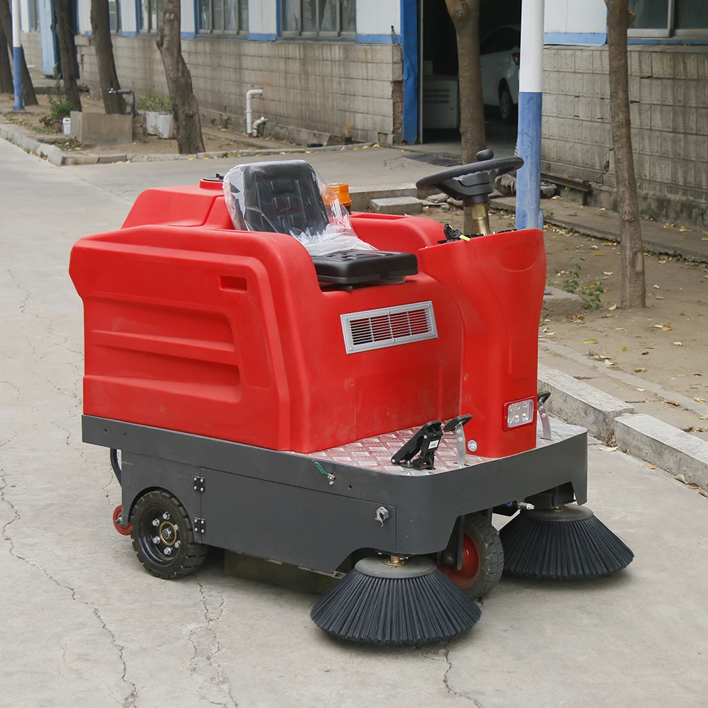 YG Customized Hot Sales Mini Concrete Floor Cleaning Electric Ride-On Commercial Street Sweeper Engine 2000mm Cleaning Width CE
