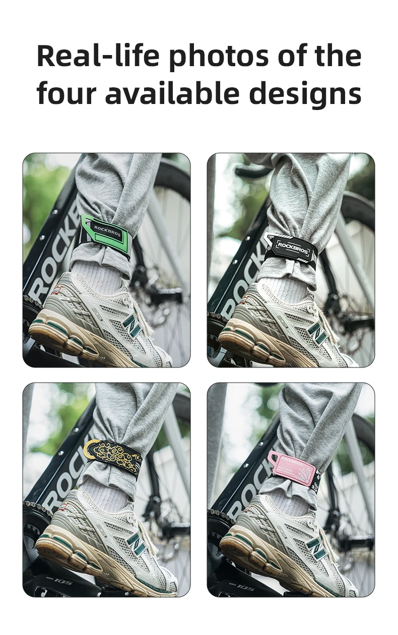 ROCKBROS Radfahren Fahrrad Hosen Clip Reflektierende Gürtel Sport Sicherheit Laufen Fahrrad Sicherheit Hosen Band Bein Strap Reiten Knöchel Unterstützung – Detail 9