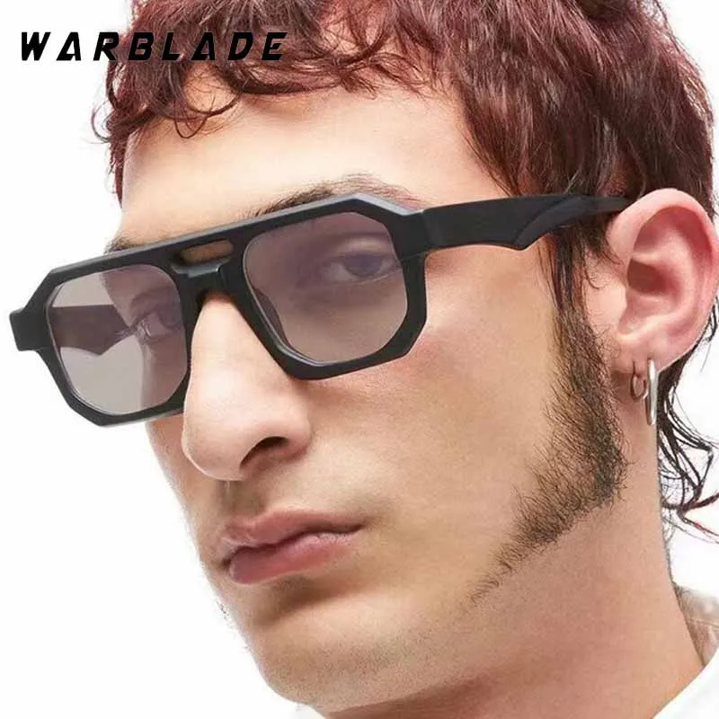 

Trendy Punk Designer Pilot Double Bridge Rainbow Women's Sunglasses Small Frame Men Sunglass Travel Driving Unisex Eyewear UV400