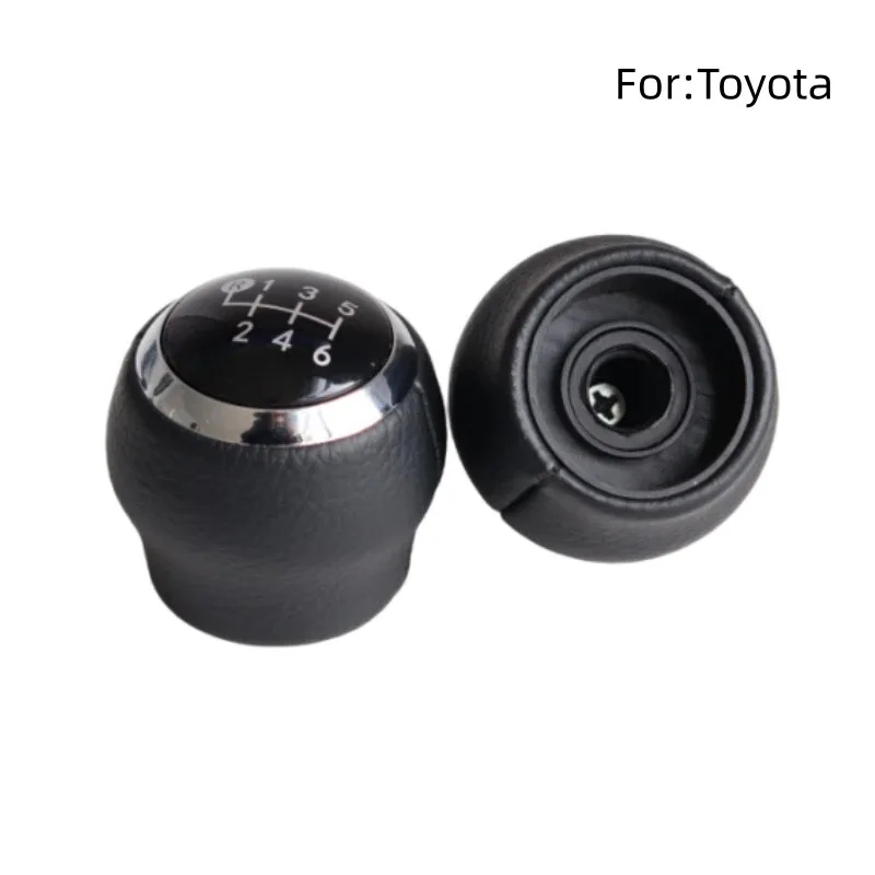 

for Leather Wrapped Gear Shift Handball for Toyota Corolla RAV4 Manual Transmission Head Gear Lever Gear Head Car Accessory