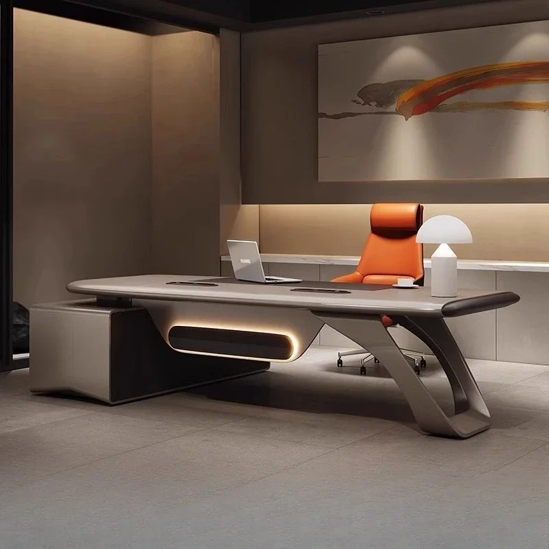 

Luxury Office Desk Executive Furniture Bureau L Shaped Home Computer industrial Gaming desk Standing Seating home office manager