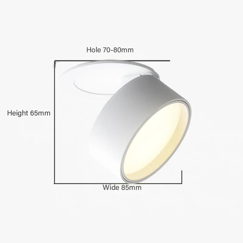 355 Degree Rotating Dimmable COB Spot Light Ceiling Lamp AC85-265V 7W 10W 12W AC85V-285V Recessed Foldable LED Downlight