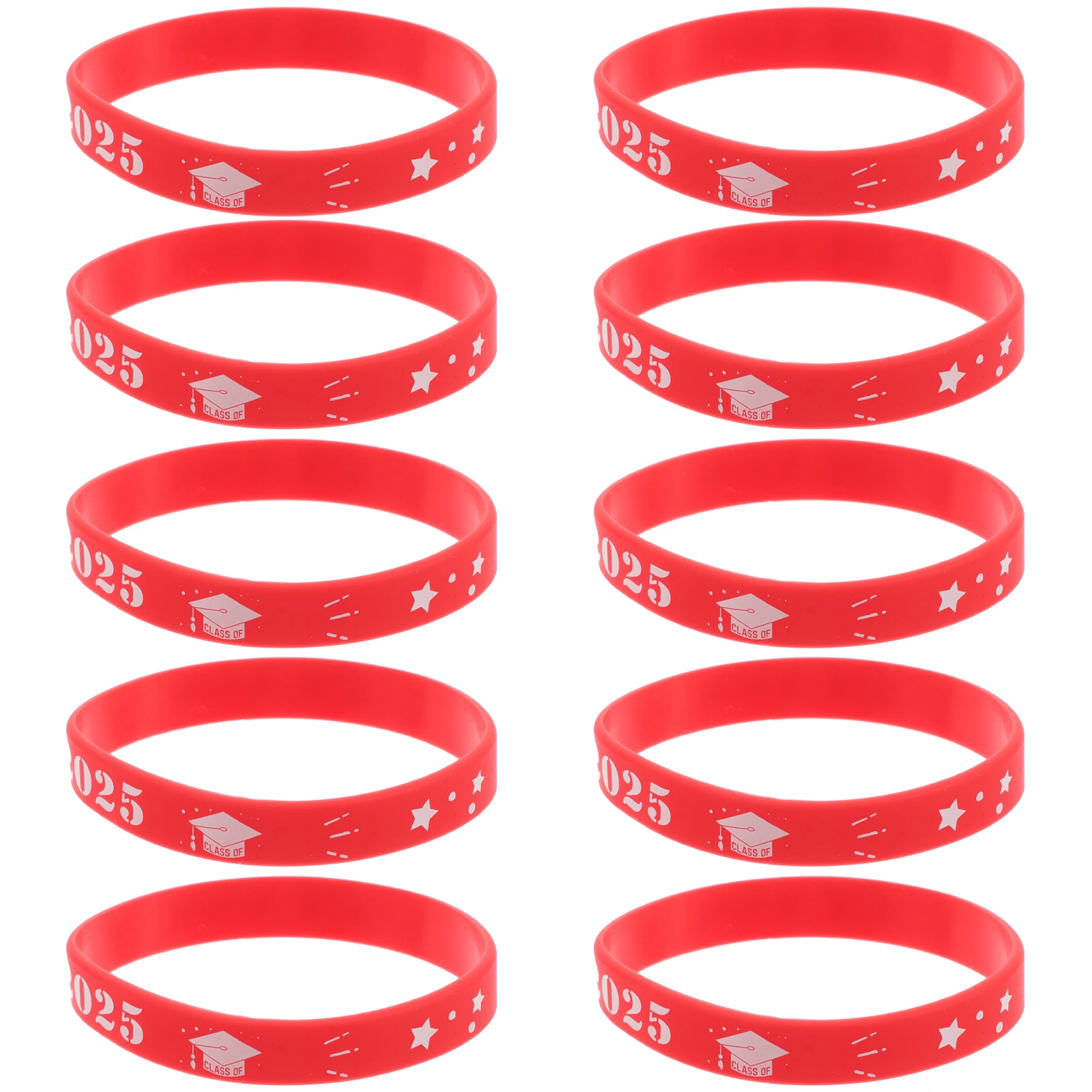 

10 Pcs Graduation Celebration Wristb Campus Silicone Bracelets Party Accessories Portable Event Supplies