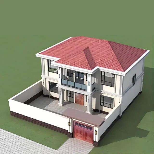Custom Modern Light Steel Prefab Villa with Fast Install for Residential Construction and Bedroom/Bathroom Projects