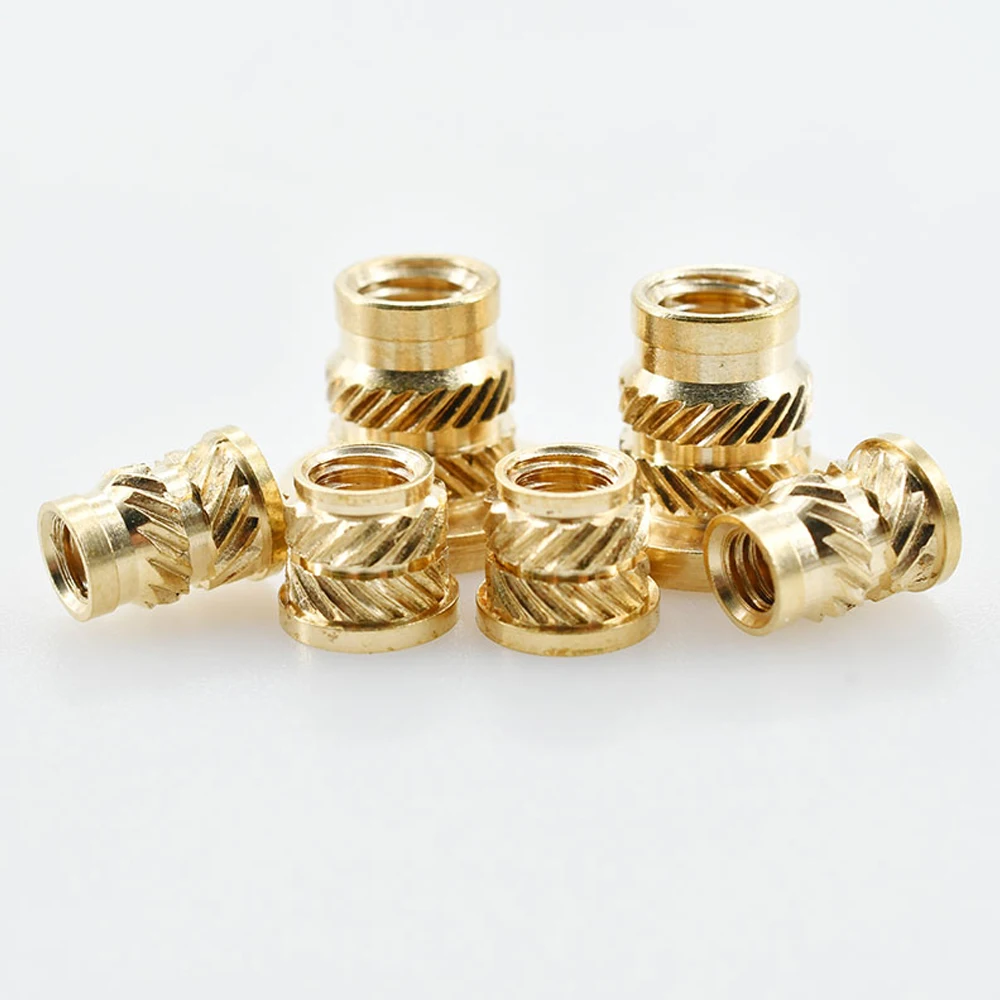 M2 M2.5 M3 M4 M5 M6 M8 Hot Melt Flange Thread Knurled T-type Brass Insert Nut Copper for 3D Printing Injection Embedment Molding