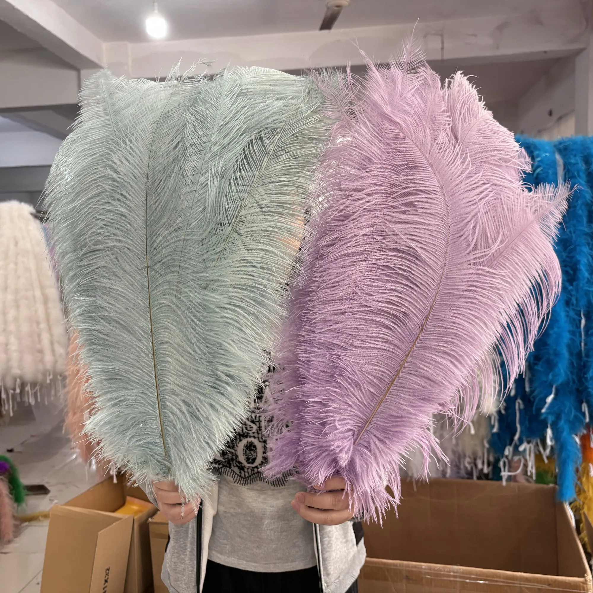 10Pcs/lot Natural Long Ostrich Feather Bulk 40-65CM/16-26inch for Wedding Party Dining Table Center Vase Decor Home Lamp Feather