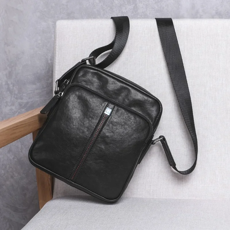 SENOFAN Messenger Bag For Men Cowhide Genuine Leather Shoulder Crossbody Men's Small Bag Korean Brand Phone Pouch Male 6058w