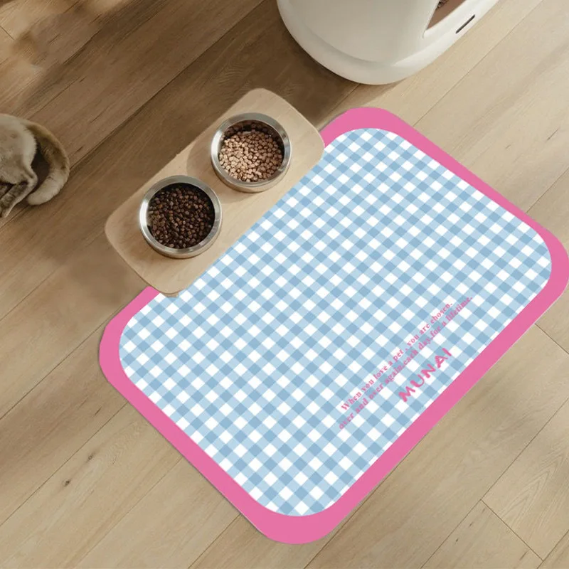 Pet placemat,anti-dirty, splash-resistant and easy-to-clean mat cat and dog bowl mat, eating mat, non-slip and leaking food, view 3