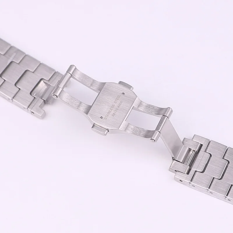 XIANERSHANG Custom C-ARTIER SAN-TOS Watchbands 21MM 18.5MM Quick Release 316L Stainless Steel Strap Butterfly Buckle Bracelet