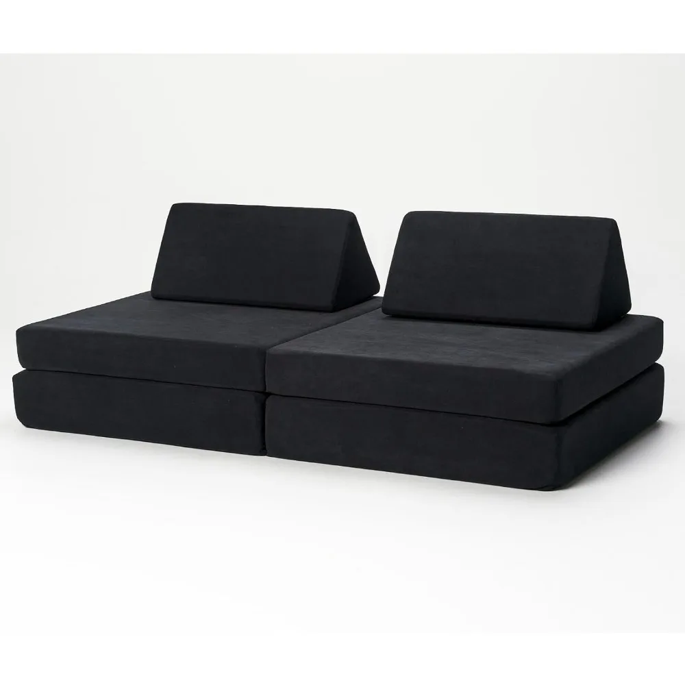 

Kids Play Couch, Jet Black, Modular, Endless Configurations, Great for Forts and Imaginative Play