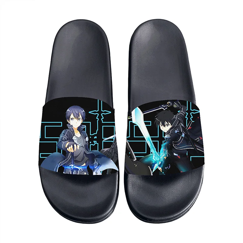 Sword Art Online Cosplay Slippers Kirito Asuna Eugeo Asuna Schoenen Zomer Zacht Rubber Strand Water Sandalen voor Jongens Meisjes thuisschoen
