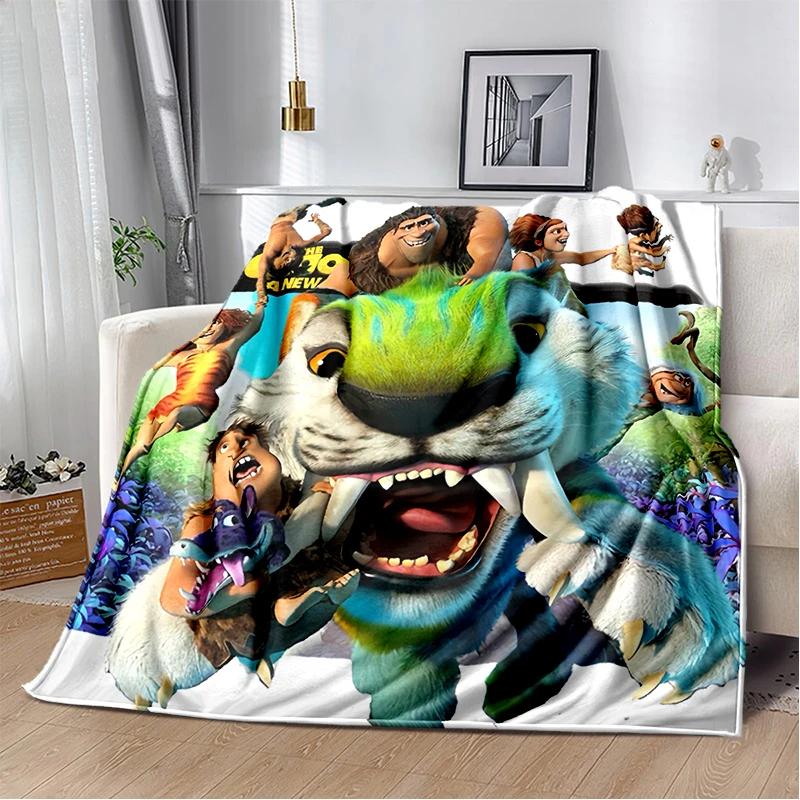 2025 New Style The Croods Cartoon Gift Soft Plush Blanket,Flannel Throw Blanket for Living Room Bedroom Sofa Kids Cover