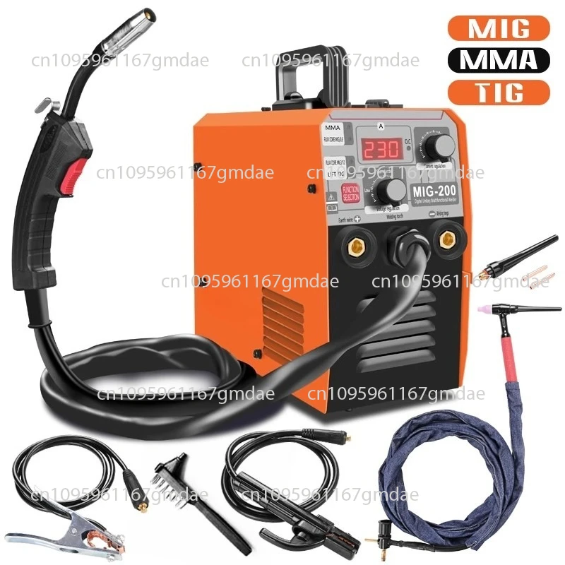 

Handheld non gas shielded MIG/MMA/TIG integrated three purpose multifunctional welding machine MIG-200