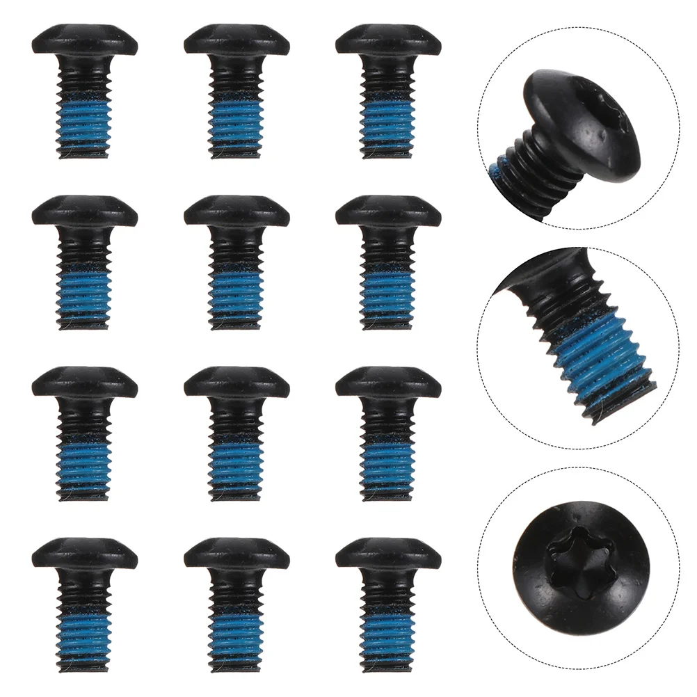 

2 Boxes Screws Disc Bike Bolts Brake Rotor Plum Bossom Part Accessories Black