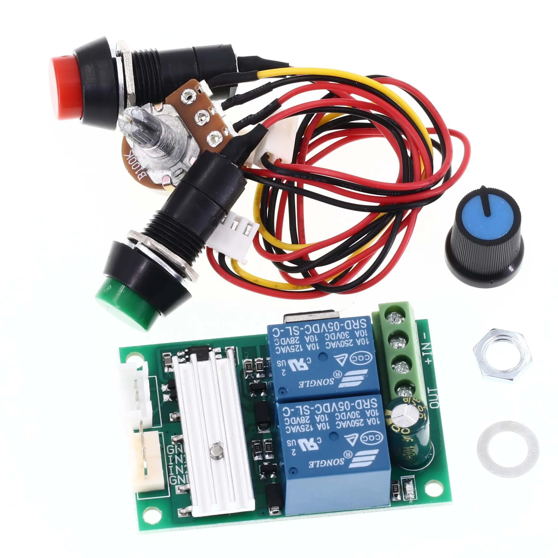 

2pcs PWM DC Motor Speed Controller 6V 12V 24V Forward Reverse Switch for Linear Actuator Electric Push Rod