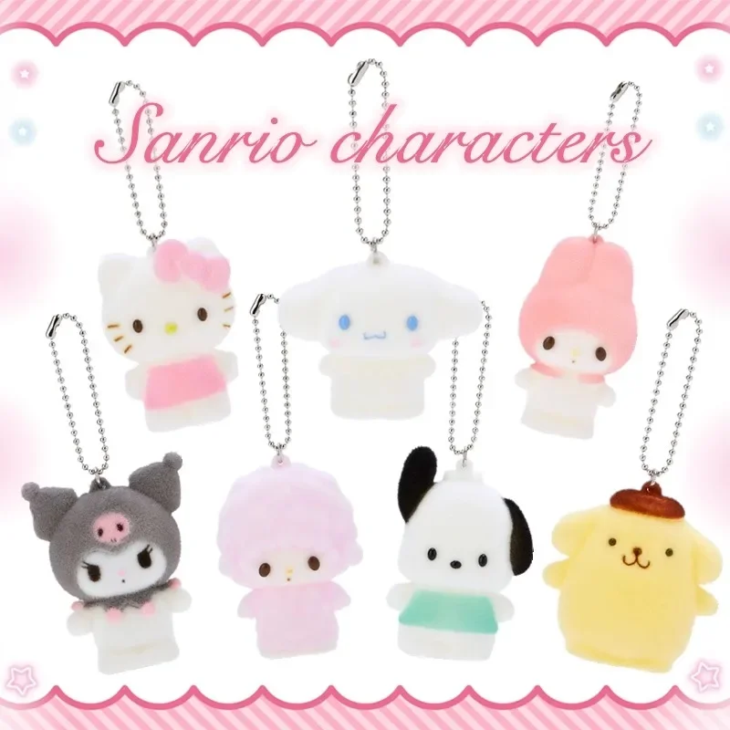 Japan Sanrio Pinch Music Doll Kitty Melody Kuromi Cinnamoroll My Sweet Piano Pendant Bag Hanging Ornaments Figures Model Toys