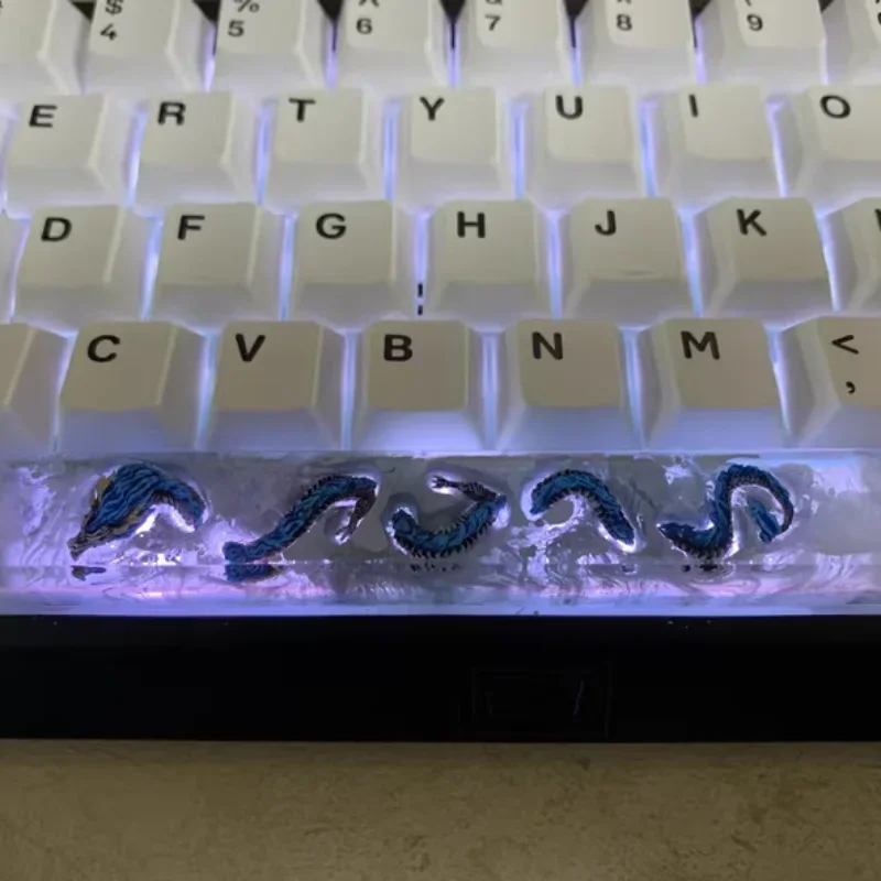 Imagem -06 - Golden Dragon Keycap Artisan Resina Mecânica Keycaps Esc 1.25 1.5 1.75 2.25 2.75u 6.25uspacebar Chave Posição Presente Personalizado SA