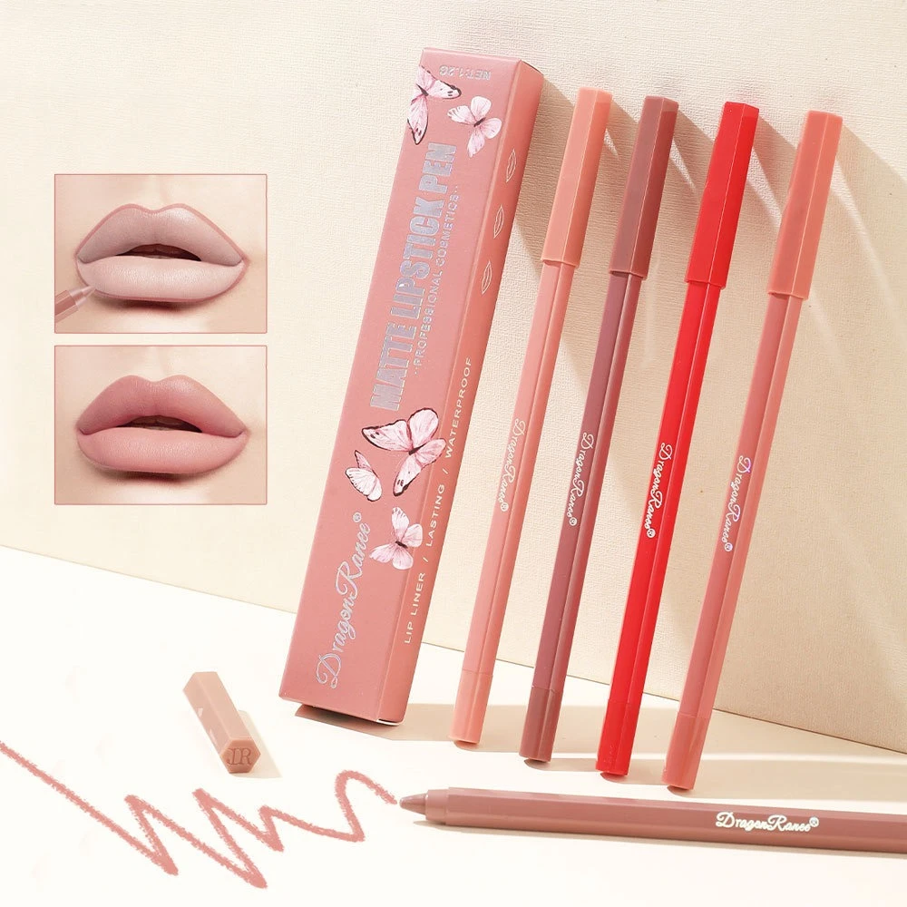 Matte Lip Liner Pencil Waterproof Smudge Proof Long Lasting Outline and Fill Your Lips Velvety Finish Daily Makeup Must Have