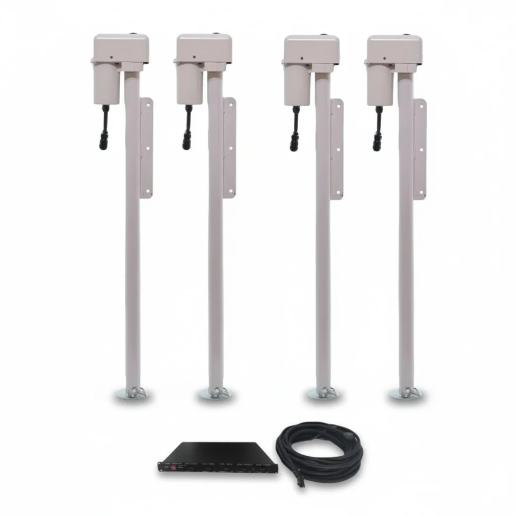 4PCS Electric Trailer Jack, 6000lbs Capacity Stabilizer Jack, Power Trailer Drop Leg for RV Trailers, Heavy Duty Lifting