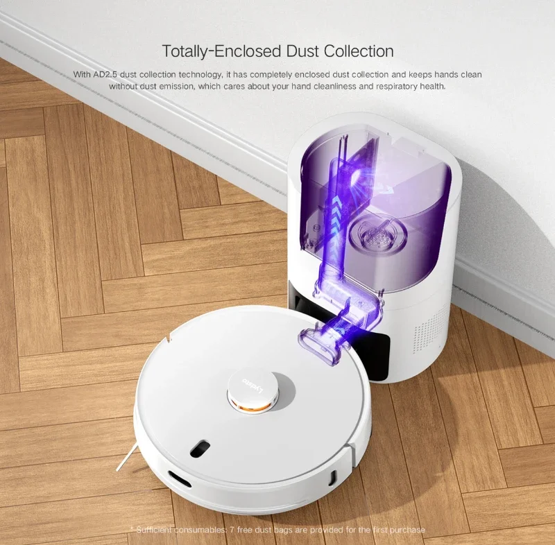 Lydsto R1 PRO Vacuum Cleaners  for Home Sweeping and Mopping Robot Smart Auto Empty Dock Dirt Disposal Dust Self Cleaning