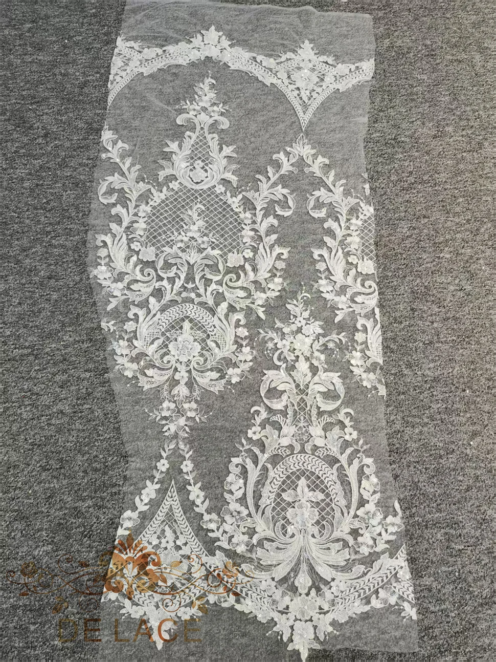 

Свадебное платье своими руками с вышивкой, тюль, белое кружево, сетчатая ткань с цветочным узором и украшением из пайеток для одежды