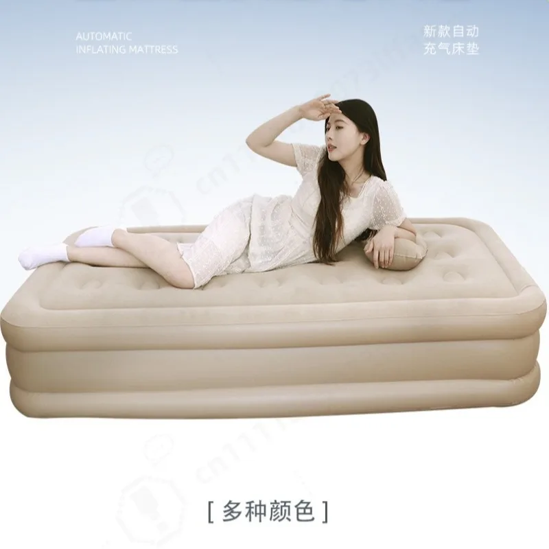 New Built-in Air Pump Inflatable Mattress Automatic Inflatable Bed Tent Moisture-proof High Flocking Mattress