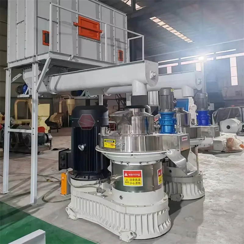 Hot Selling 1-2t/h Biomass Pellet Mill Machine Organic Granules Fertilizer Production Line for Straw Rice Husk Sawdust Bamboo