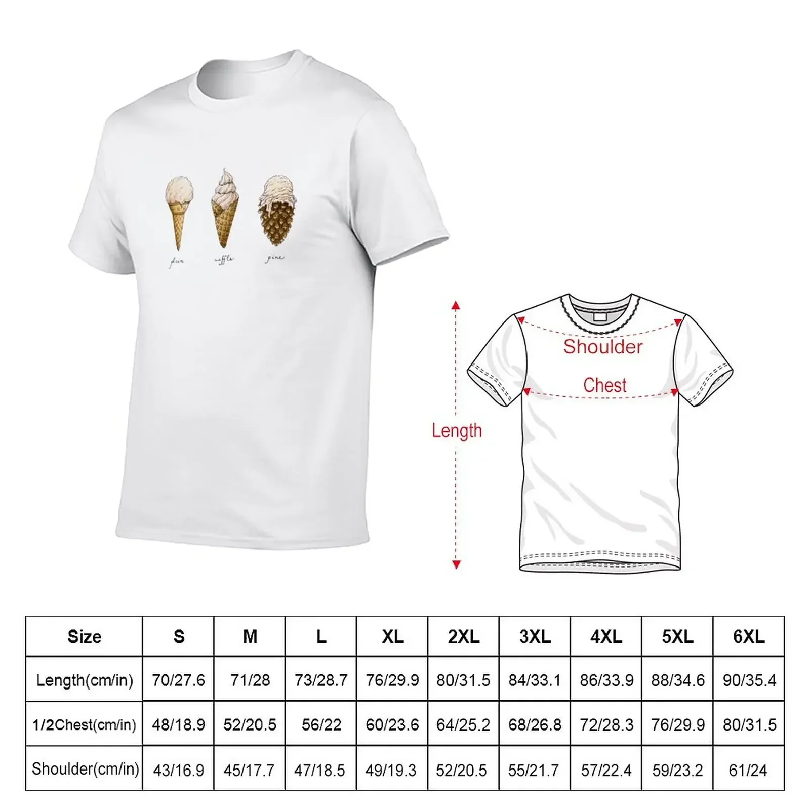 Ice-Cream Cones T-Shirt Aesthetic clothing Blouse mens graphic t-shirts pack