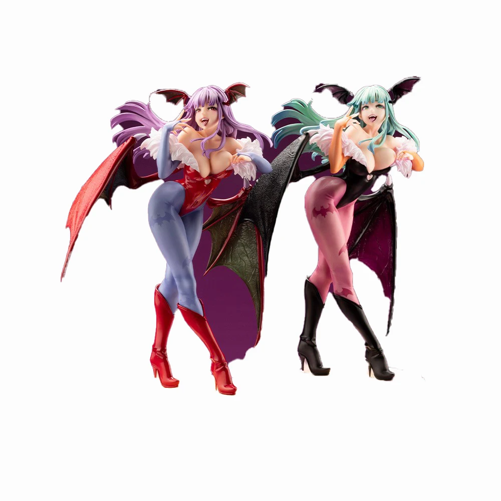 

In Stock Original Genuine Kotobukiya BISHOUJO STATUE Morrigan Aensland 1/7 22cm PVC Action Anime Figure Model Toys Doll Gift