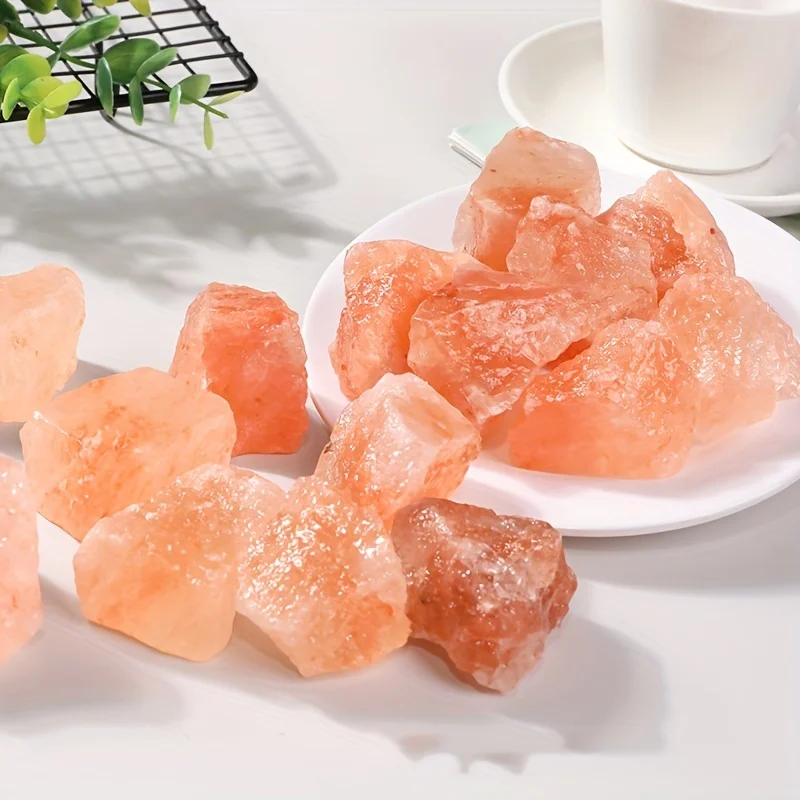 Natural Himalayan Orange Pink Salt Rough Raw Stone Crystal Chunks Pure And Natural Rock Salt Crystals Khewra Salt Mine For Decor